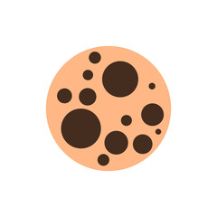 Fototapeta premium cookie isolated top view icon design 