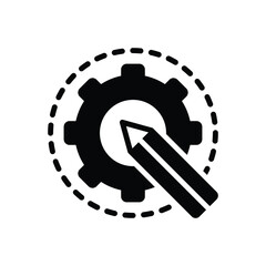 Black solid icon for resource