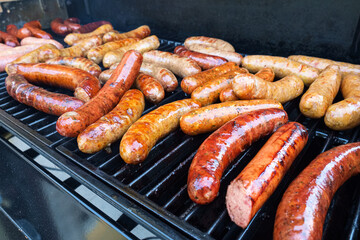 Barbecue sausage grilling