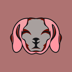 vector logo illustration dog head