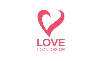 vector love logo design icon.