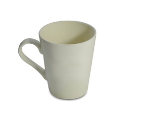 white ceramic cup on white background, object, copy space