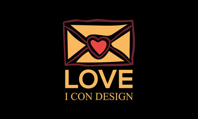 mail love icon design 