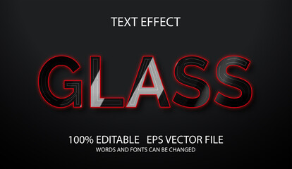 Editable text effect with 3d effect modern and futuristic style