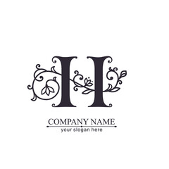 Premium Vector H logo. Monnogram, lettering. Personal logo or sign for branding an elite company.