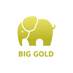 Obraz premium Simple Flat Minimalist Elephant Animal Logo Concept Vector Design. For Education, technology, store, business logo