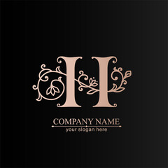 Premium Vector H logo. Monnogram, lettering. Personal logo or sign for branding an elite company.