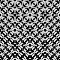  Geometric vector pattern with triangular elements. Seamless abstract ornament for wallpapers and backgrounds. Black and white colors.