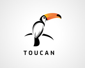drawing art style toucan bird logo icon symbol design illustration inspiration