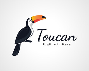 simple toucan bird logo icon symbol inspiration