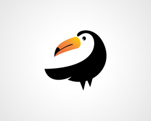 Abstract simple toucan bird logo icon symbol design illustration inspiration