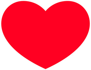Red heart shape symbol love valentines day icon