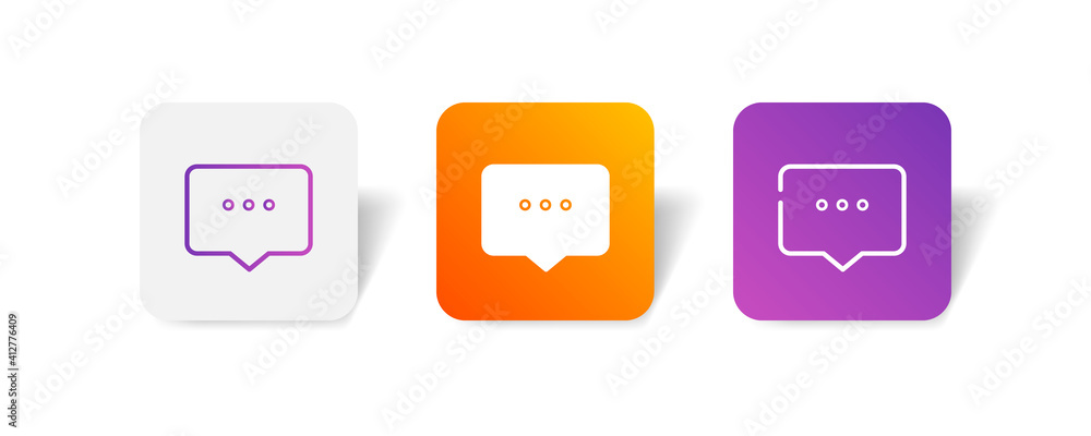 Poster pixel perfect bubble text chat message notification icon