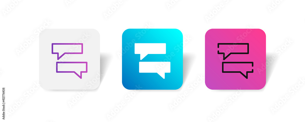 Poster pixel perfect bubble text chat message notification icon