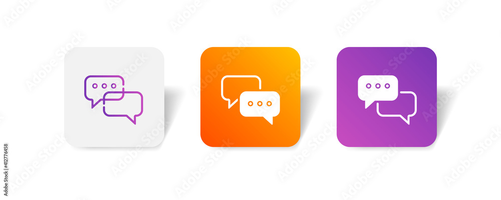 Poster pixel perfect bubble text chat message notification icon