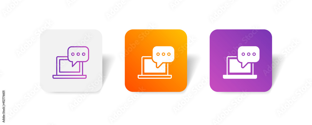 Poster pixel perfect bubble text chat message notification icon