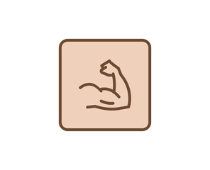 Arm flat icon. Thin line signs for design logo, visit card, etc. Single high-quality outline symbol for web design or mobile app. Medical outline pictogram.