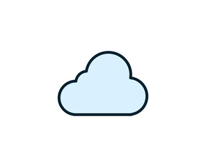 Cloud premium line icon. Simple high quality pictogram. Modern outline style icons. Stroke vector illustration on a white background. 