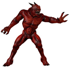 3d render of a fantasy demon figure