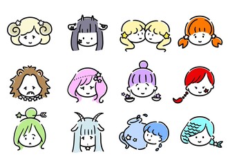 12星座のイラスト素材