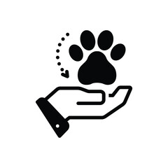 Black solid icon for adoption