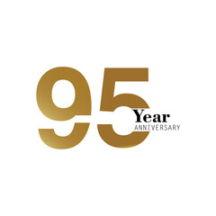 Year Anniversary Logo Vector Template Design Illustration gold and white