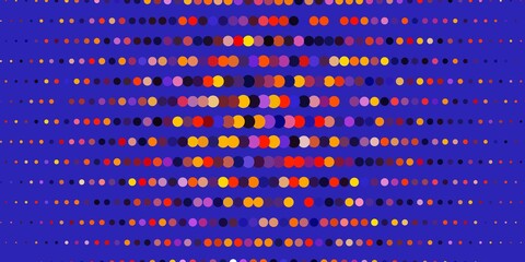 Dark Pink, Yellow vector background with bubbles.