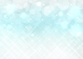 クロスフィルター風の輝きとボケ　幻想的な背景素材（ブルー）