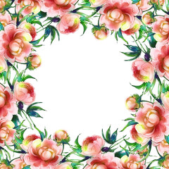 Obraz na płótnie Canvas Floral bouquet of peonies