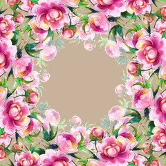 Fototapeta na wymiar Floral bouquet of peonies