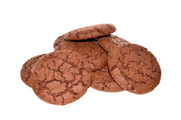 chocolate chip cookie isolated on white background