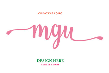 MGU lettering logo is simple, easy to understand and authoritative