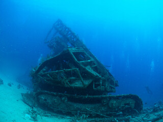 sunken boat in red sea