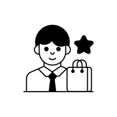  Delivery men Vector Icon Style Illustration. EPS 10 File
