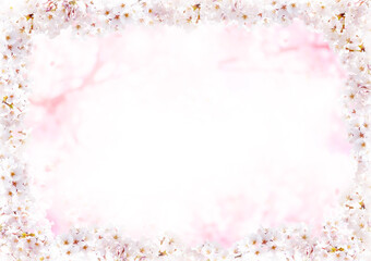 Cherry blossom frame with a Abstract cherry blossom background image