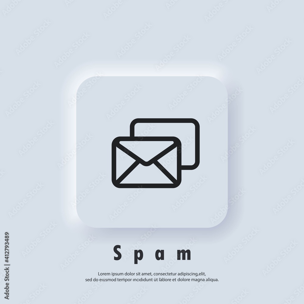 Poster spam icon. newsletter logo. envelope. email and messaging icons. email marketing campaign. vector ep
