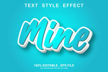 mine text effect editable