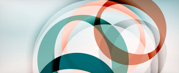 Ring geometric shapes, o letter repetition wallpaper. Abstract background for business or technology presentations, internet posters or web brochure covers