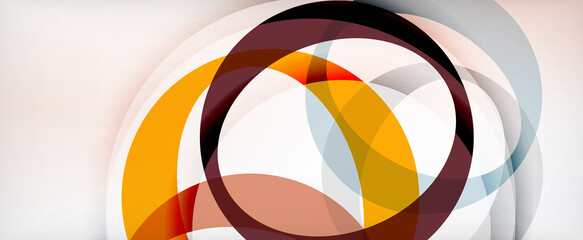Obraz premium Ring geometric shapes, o letter repetition wallpaper. Abstract background for business or technology presentations, internet posters or web brochure covers