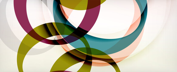 Ring geometric shapes, o letter repetition wallpaper. Abstract background for business or technology presentations, internet posters or web brochure covers