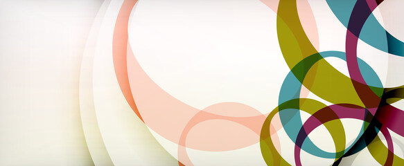 Ring geometric shapes, o letter repetition wallpaper. Abstract background for business or technology presentations, internet posters or web brochure covers