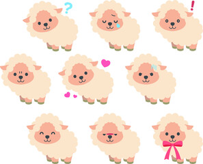 羊イラスト素材 : Sheep illustration material