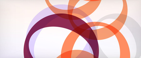 Ring geometric shapes, o letter repetition wallpaper. Abstract background for business or technology presentations, internet posters or web brochure covers