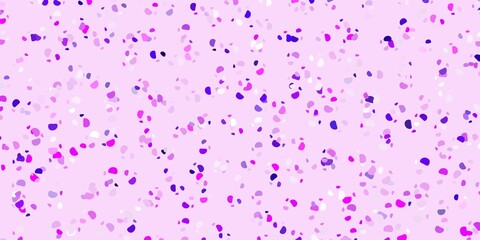 Light purple, pink vector background with random forms.