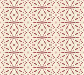 Japanese Tribal Hexagon Star Vector Seamless Pattern