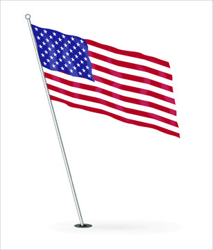 Scalable vector image of the national flag of the united states of america