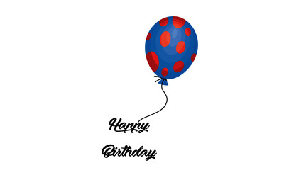 Happy Birthday Greeting Card with typography design for print or use as poster, flyer or T Shirt