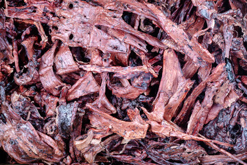 Helpful treats for pets. Dried beef lungs.