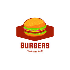 Burger Logo, Emblem Vector Logo 