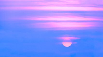 Soft image of pastel sunset sky background in evening time